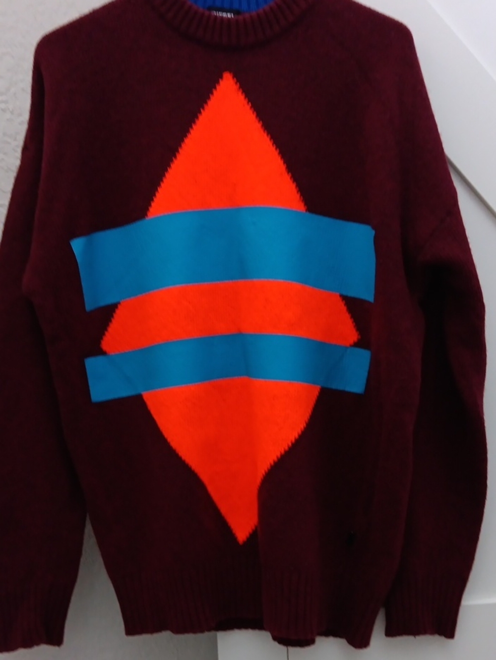 DIESEL..NEON PAINTED SWEATER..